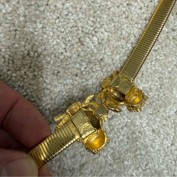 Vintage MIMI DI N stretch Owl Belt metal gold tone 1975 Womens - Picture 6 of 10